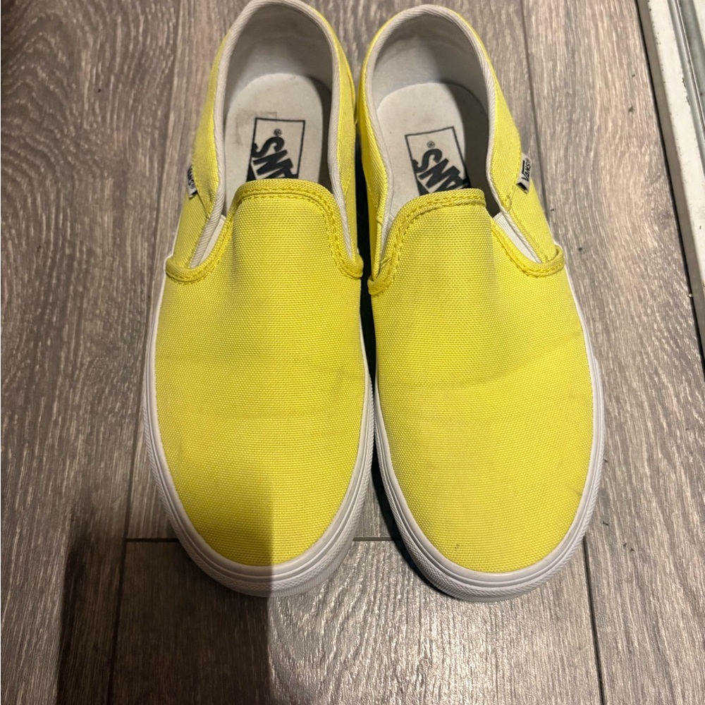 Vans Bright Yellow Canvas Slip-Ons